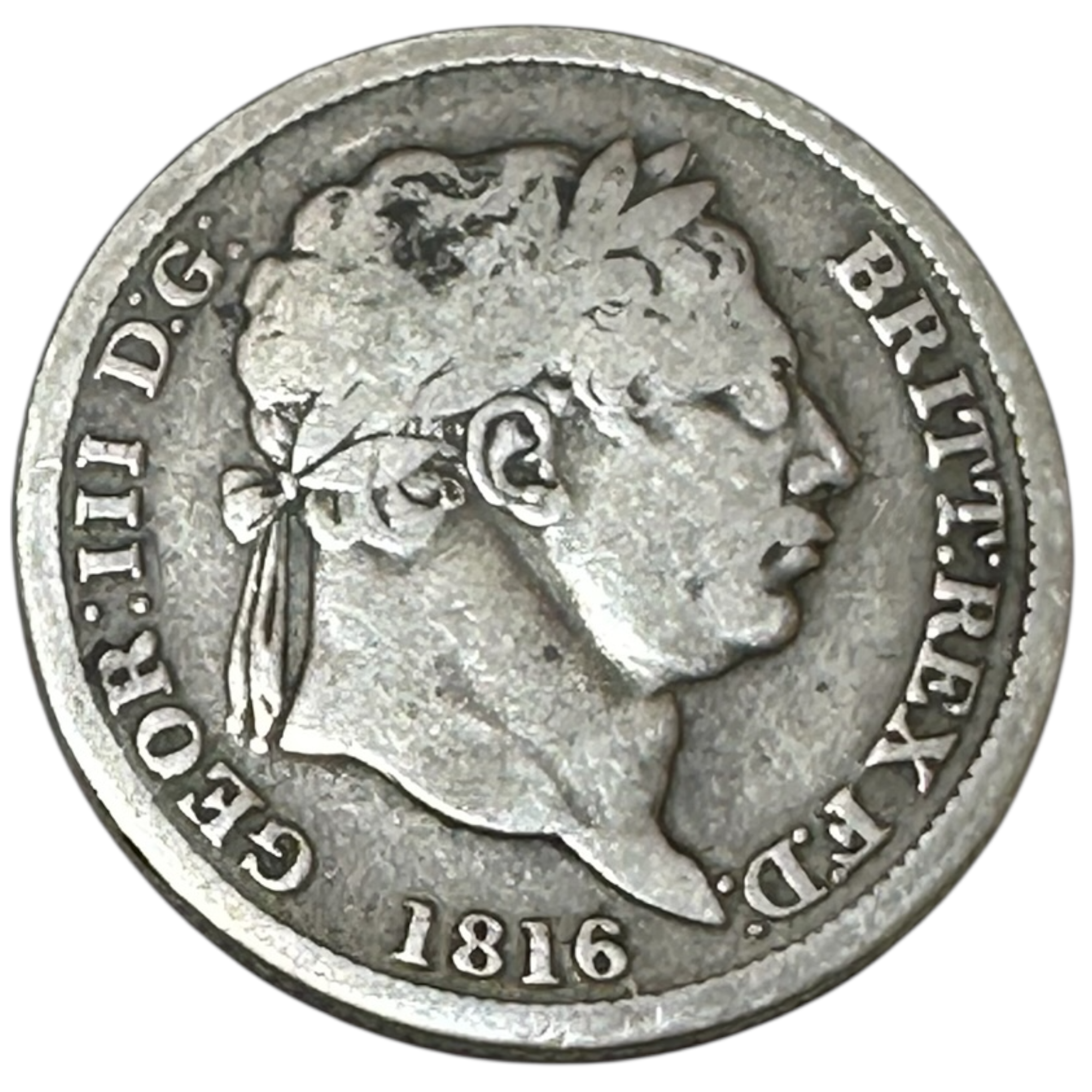 1816 King George III Sterling Silver Shilling (1/-) First Issue Laureate Head – Great Recoinage