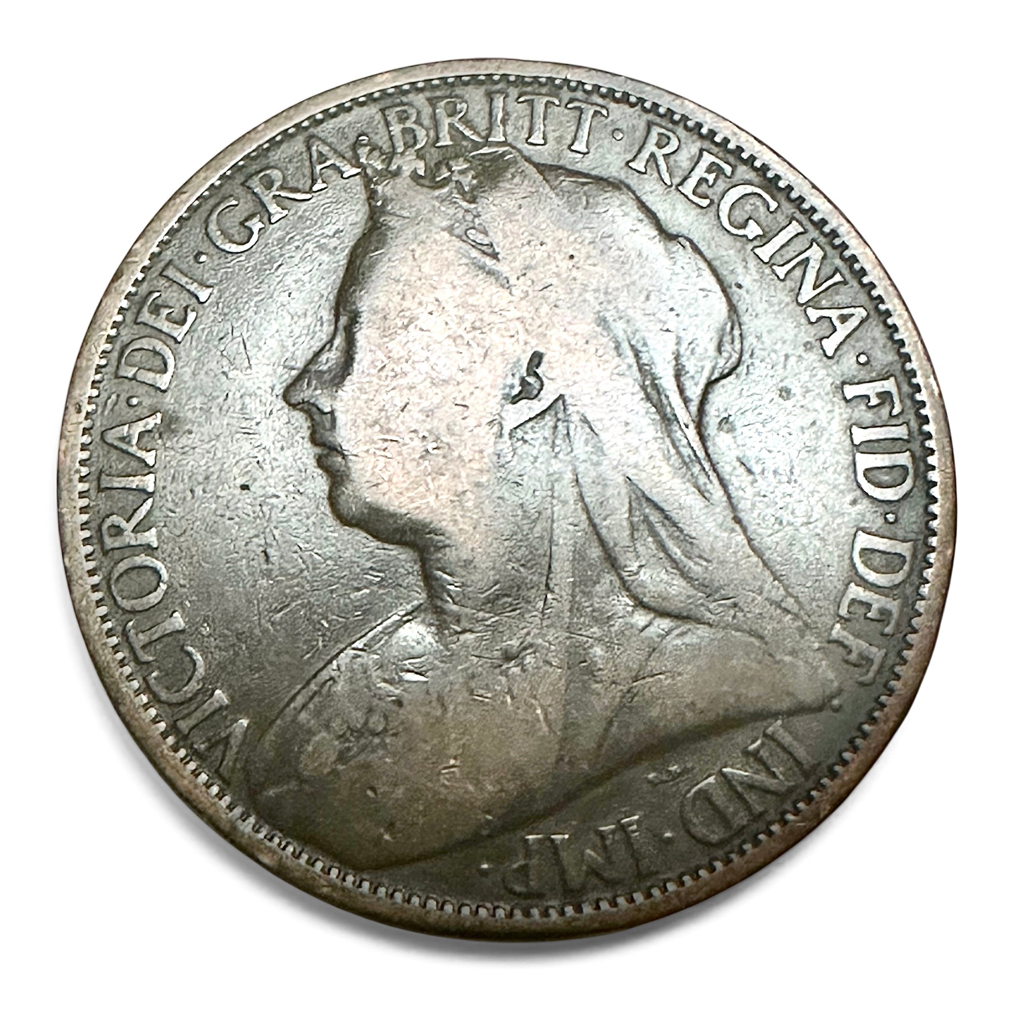 1896 Victorian Veiled Head Penny