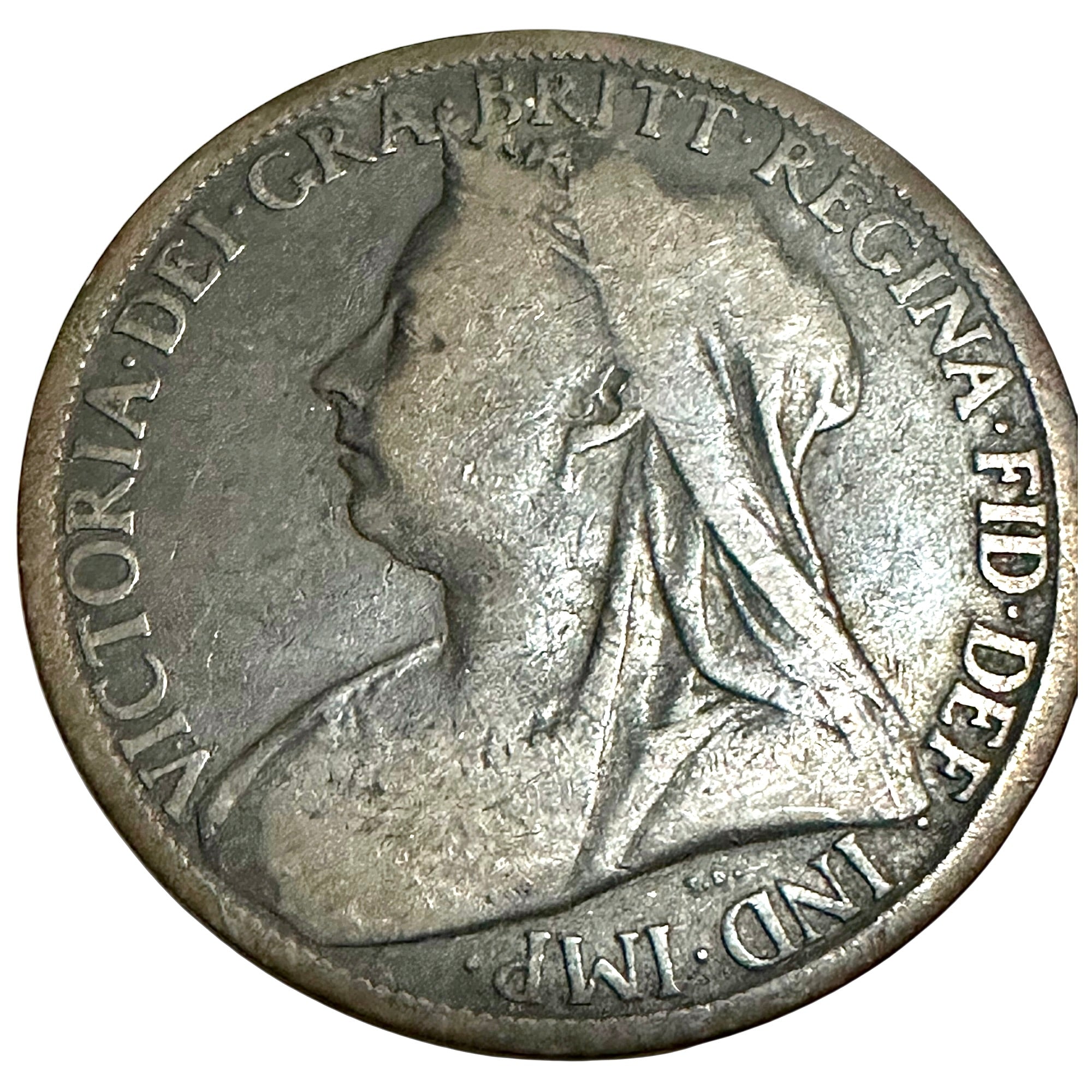1900 Victorian Veiled Head Penny