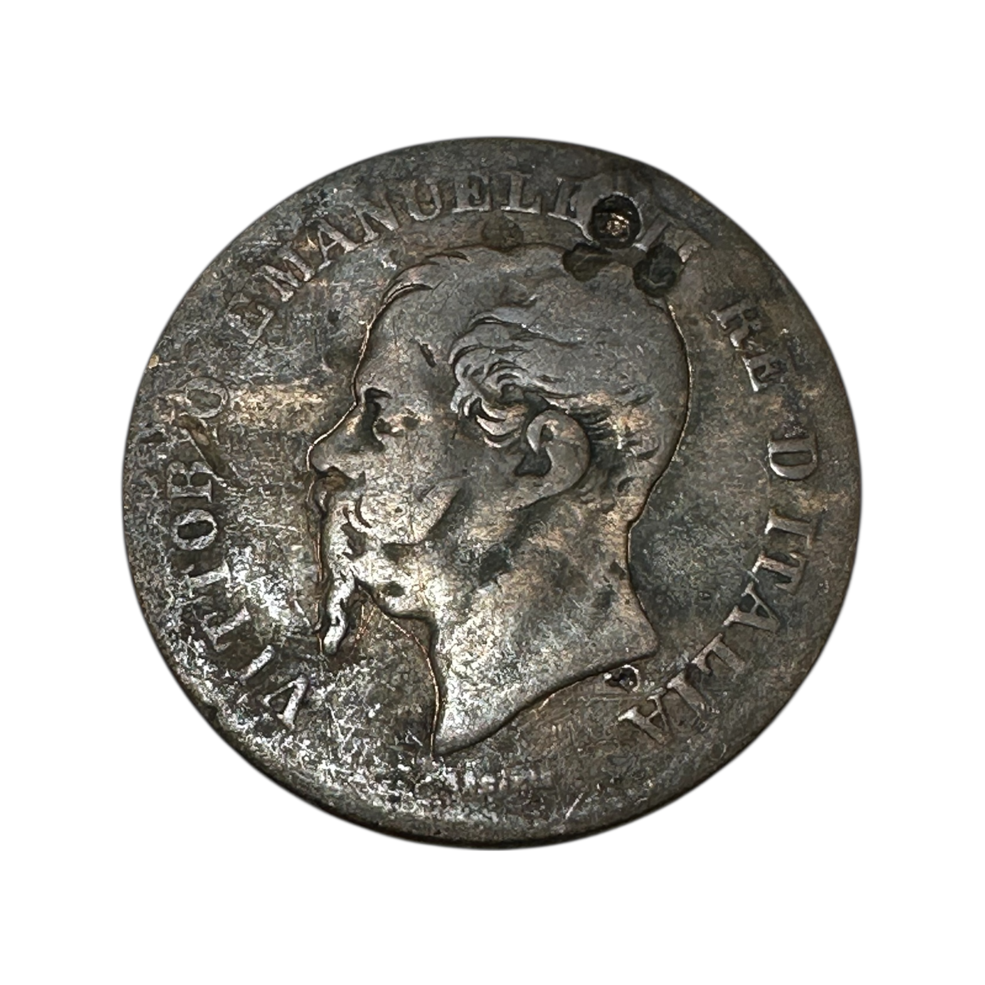 1862 N France 1 Centime Napoleon III Bronze Coin Montpellier Mint Fine