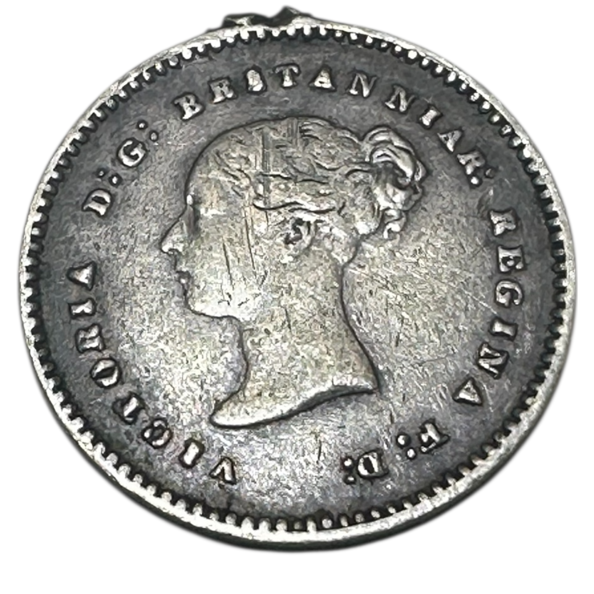 1879 Queen Victoria Silver Maundy Twopence Coin (2d) Young Head Maundy Issue London Mint