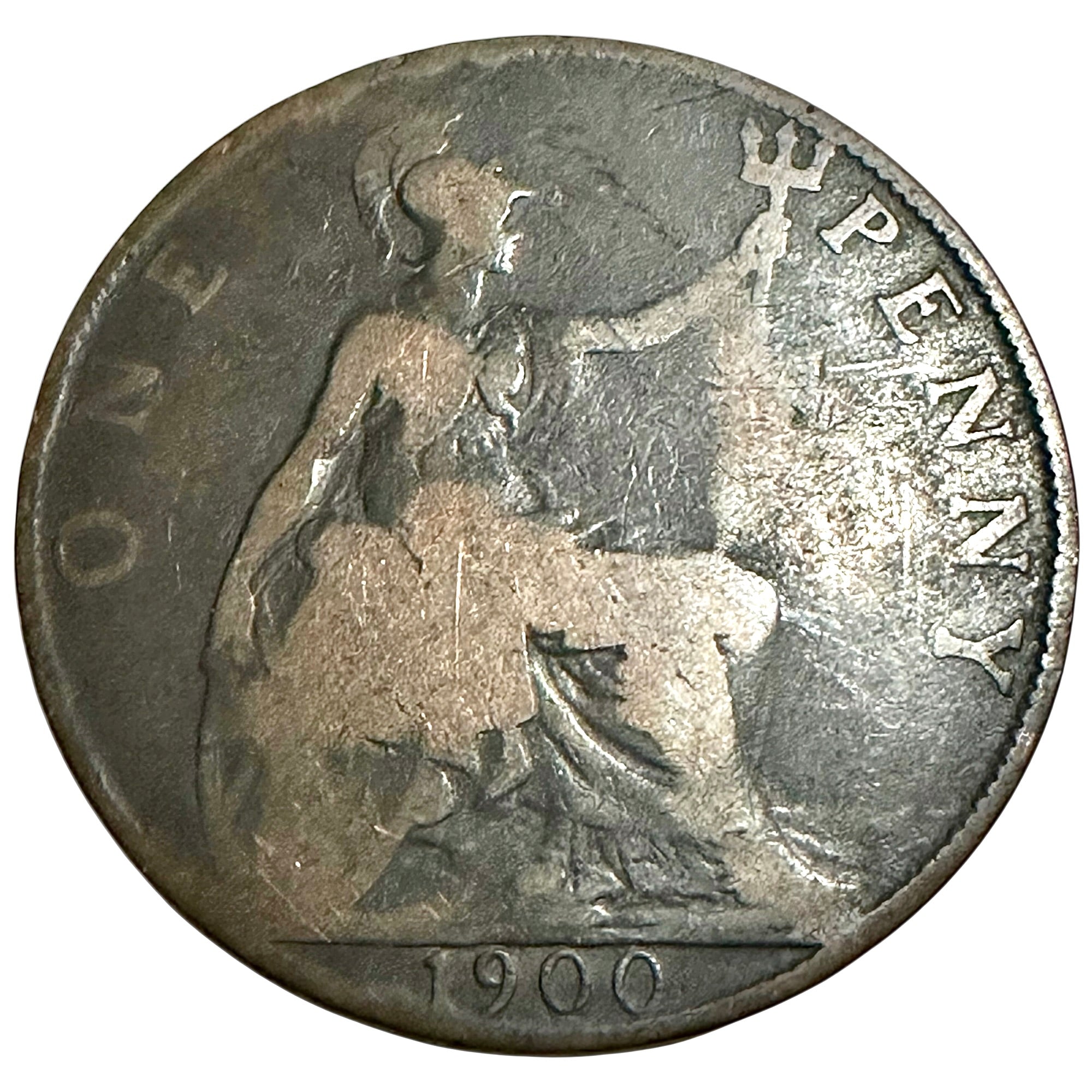 1900 Victorian Veiled Head Penny