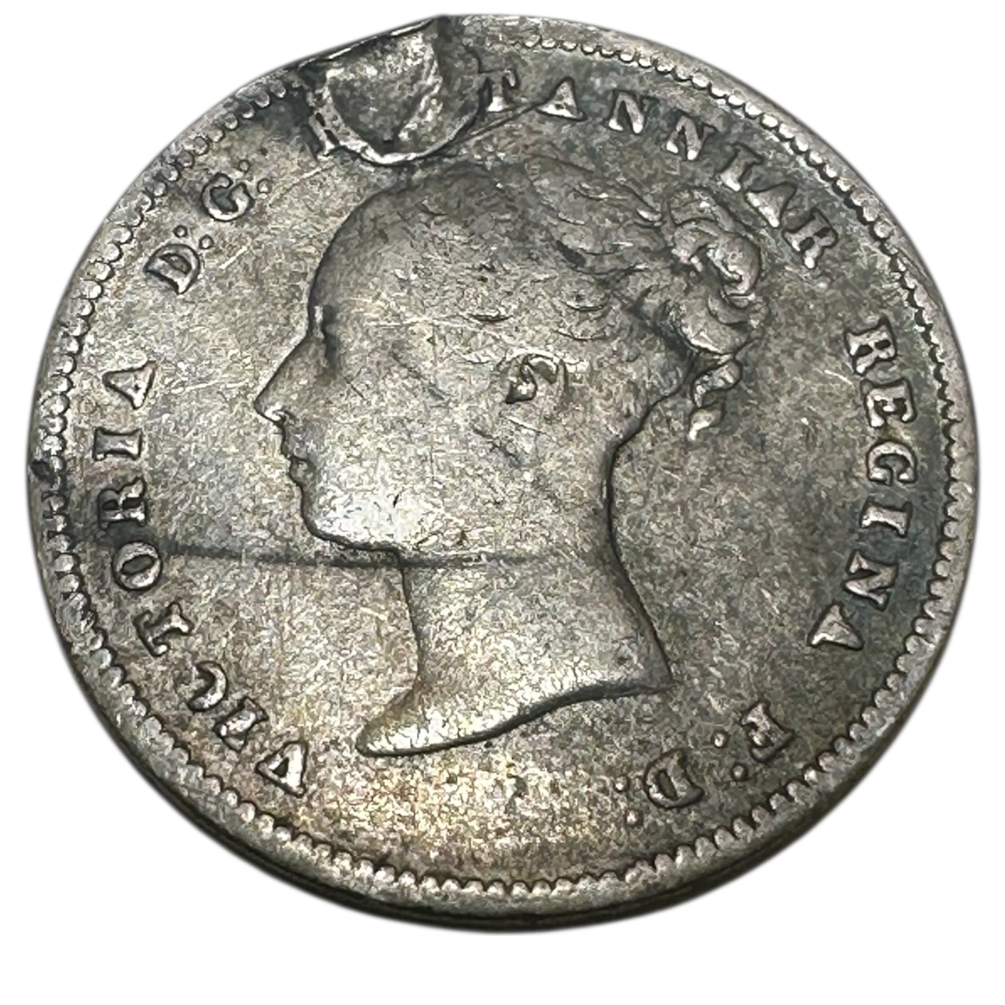 1857 Queen Victoria Silver Maundy Fourpence Coin (4d) Young Head Maundy Issue London Mint