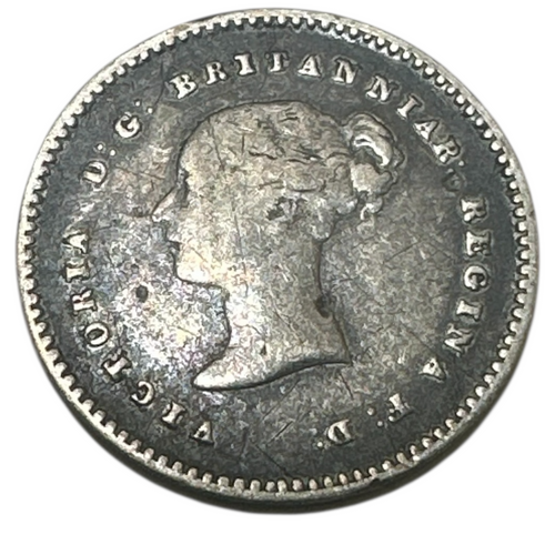1838 Queen Victoria Silver Maundy Twopence Coin (2d) Young Head Maundy Issue London Mint