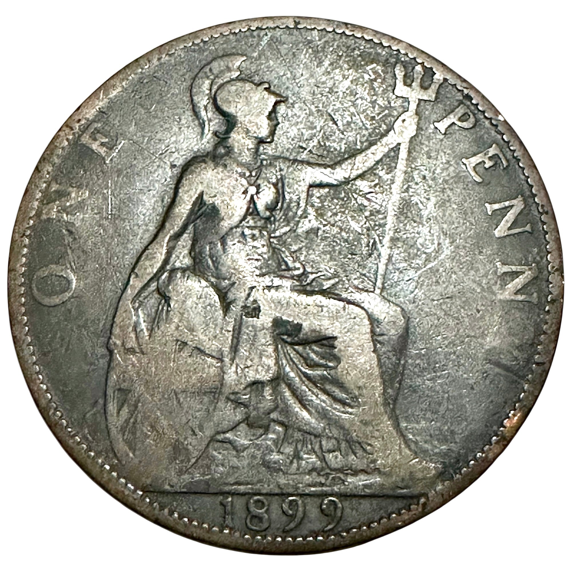 1899 Victorian Veiled Head Penny