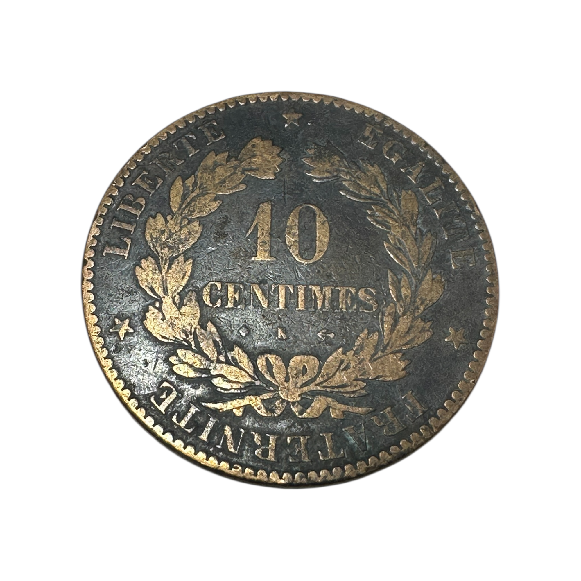 1873 France 10 Centimes Coin Third Republic Cérès Head Type