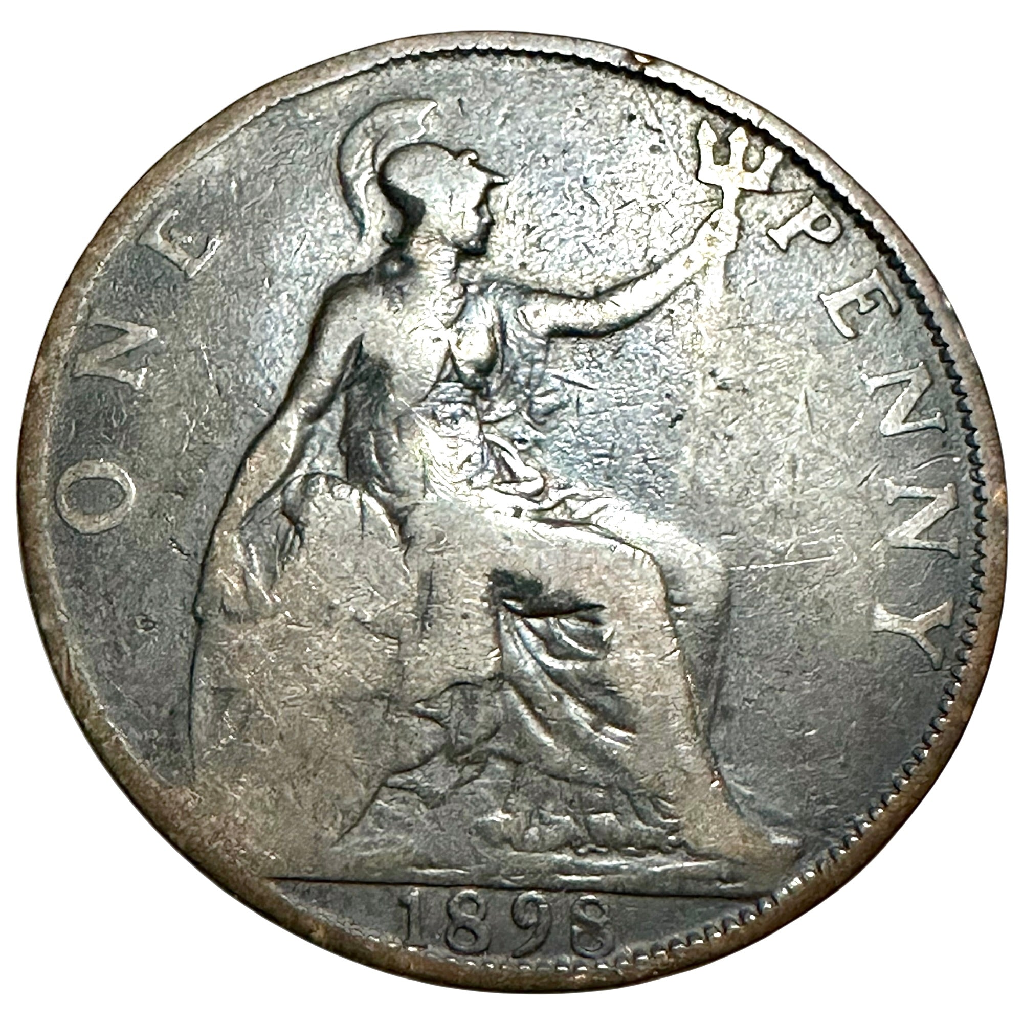 1898 Victorian Veiled Head Penny