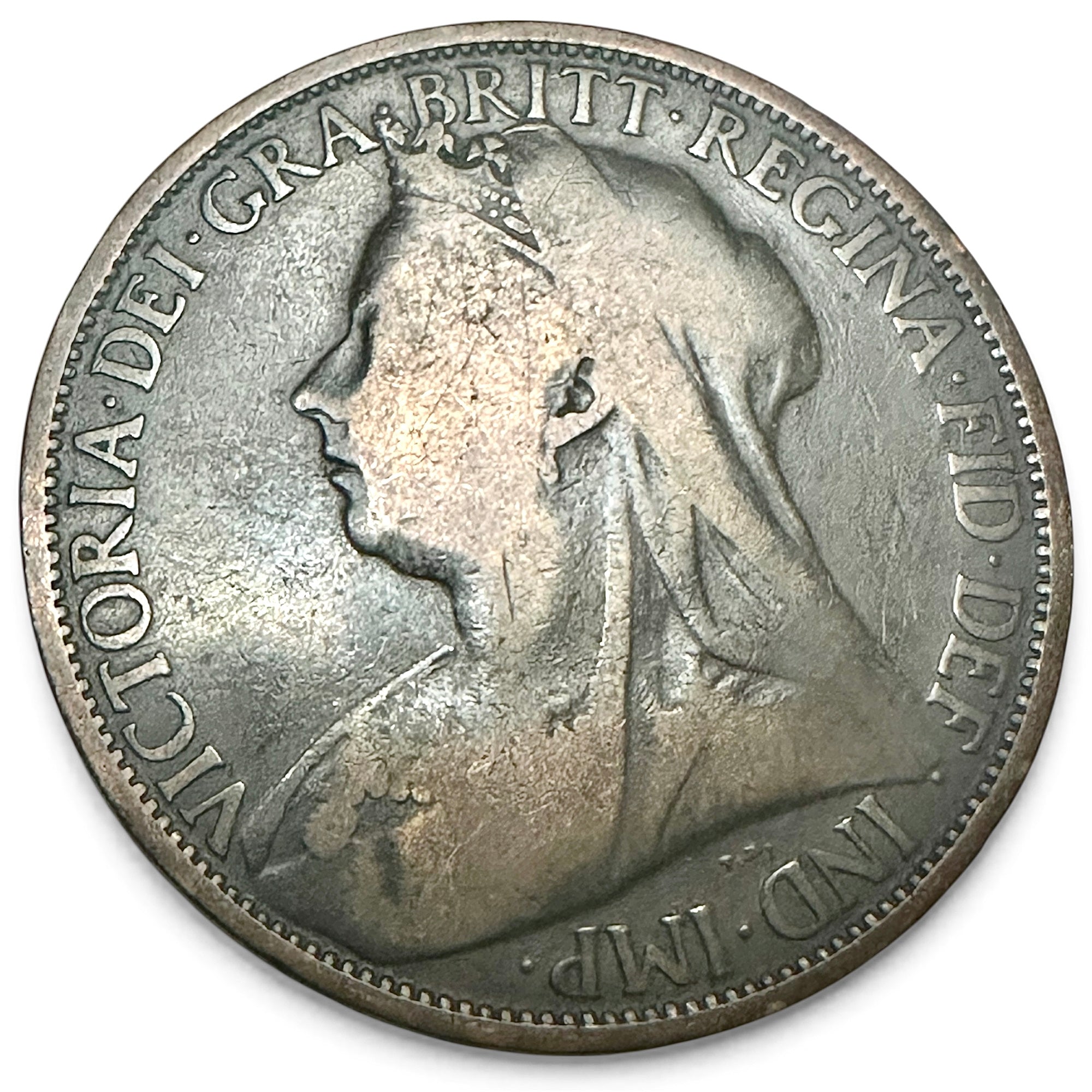 1895 Victorian Veiled Head Penny