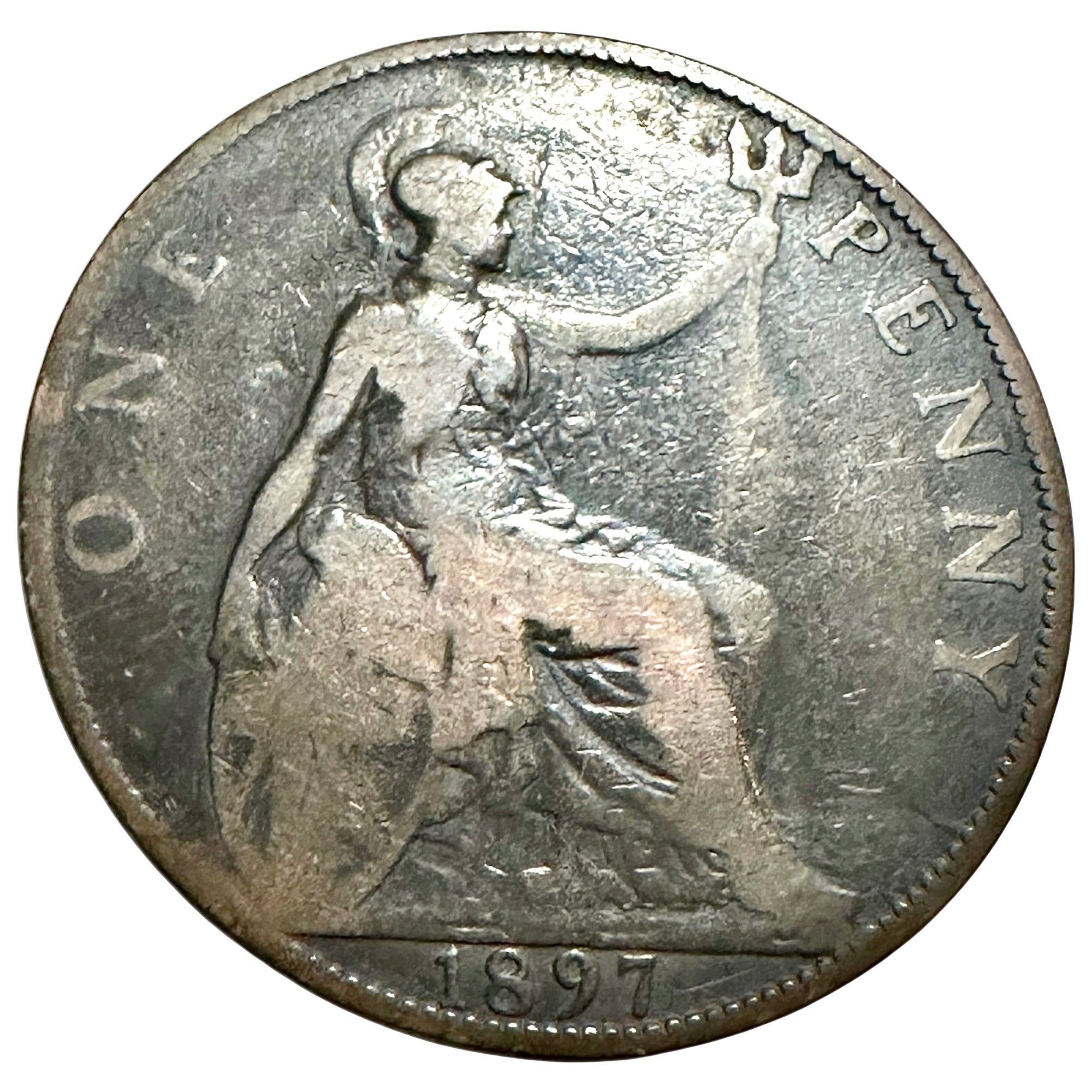 1897 Victorian Veiled Head Penny