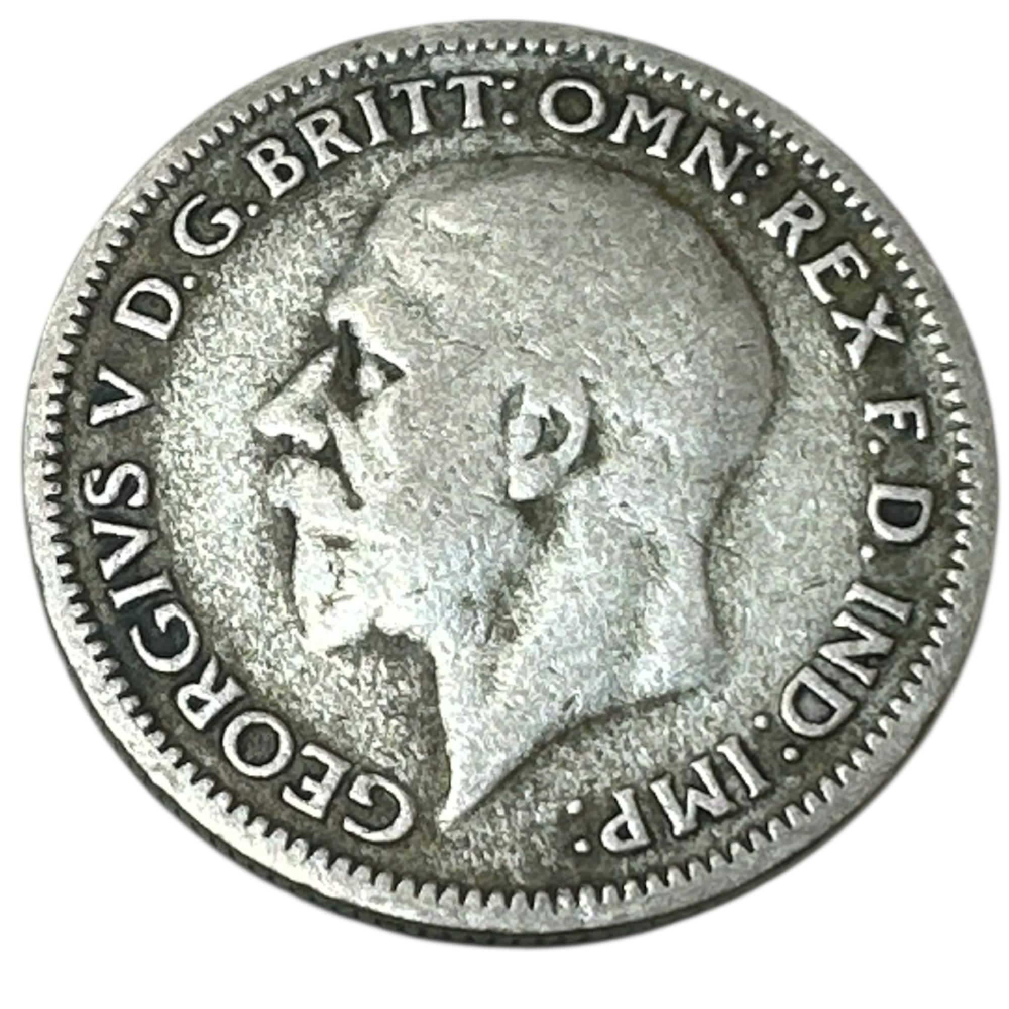 1932 King George V Silver Sixpence Coin (6d) Oak (Acorn) Reverse London Mint