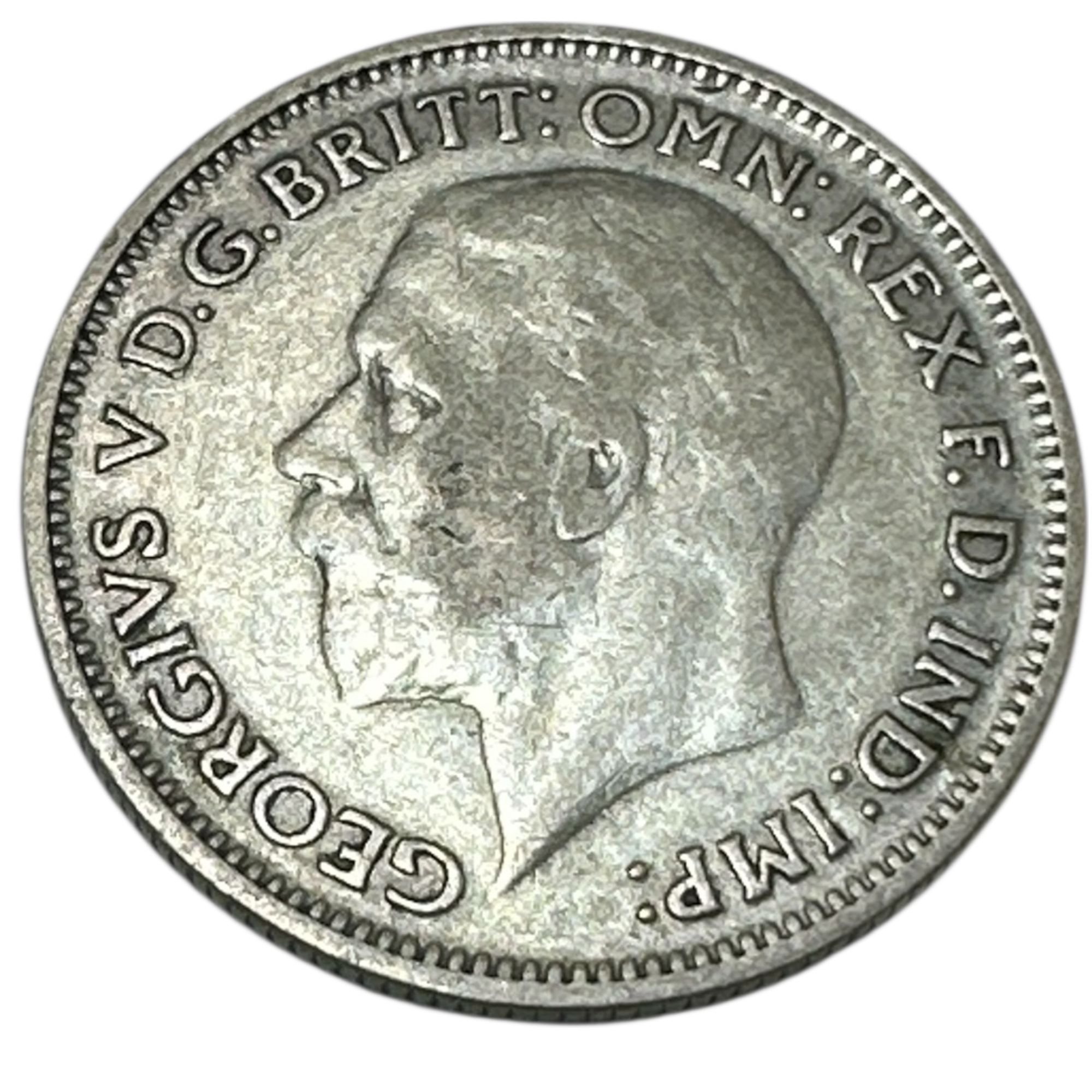 1936 King George V Silver Sixpence Coin (6d) Oak (Acorn) Reverse London Mint