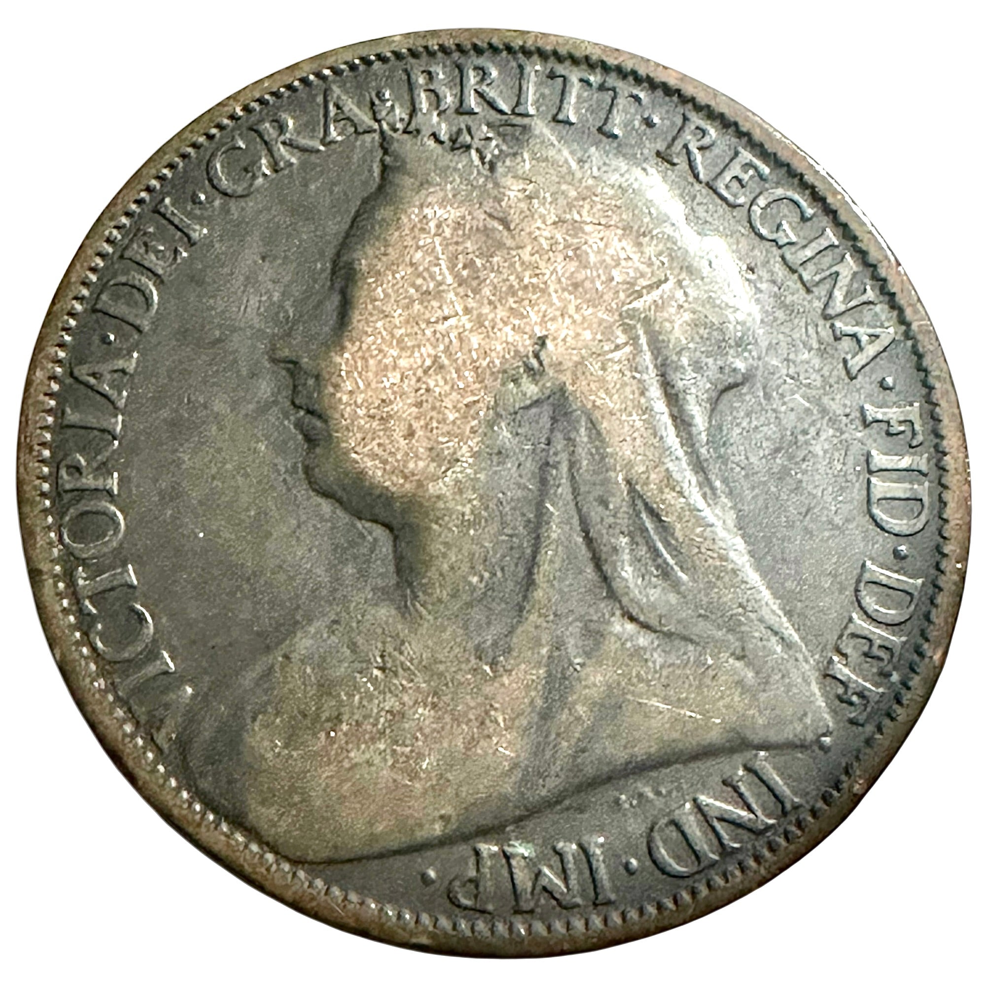 1898 Victorian Veiled Head Penny