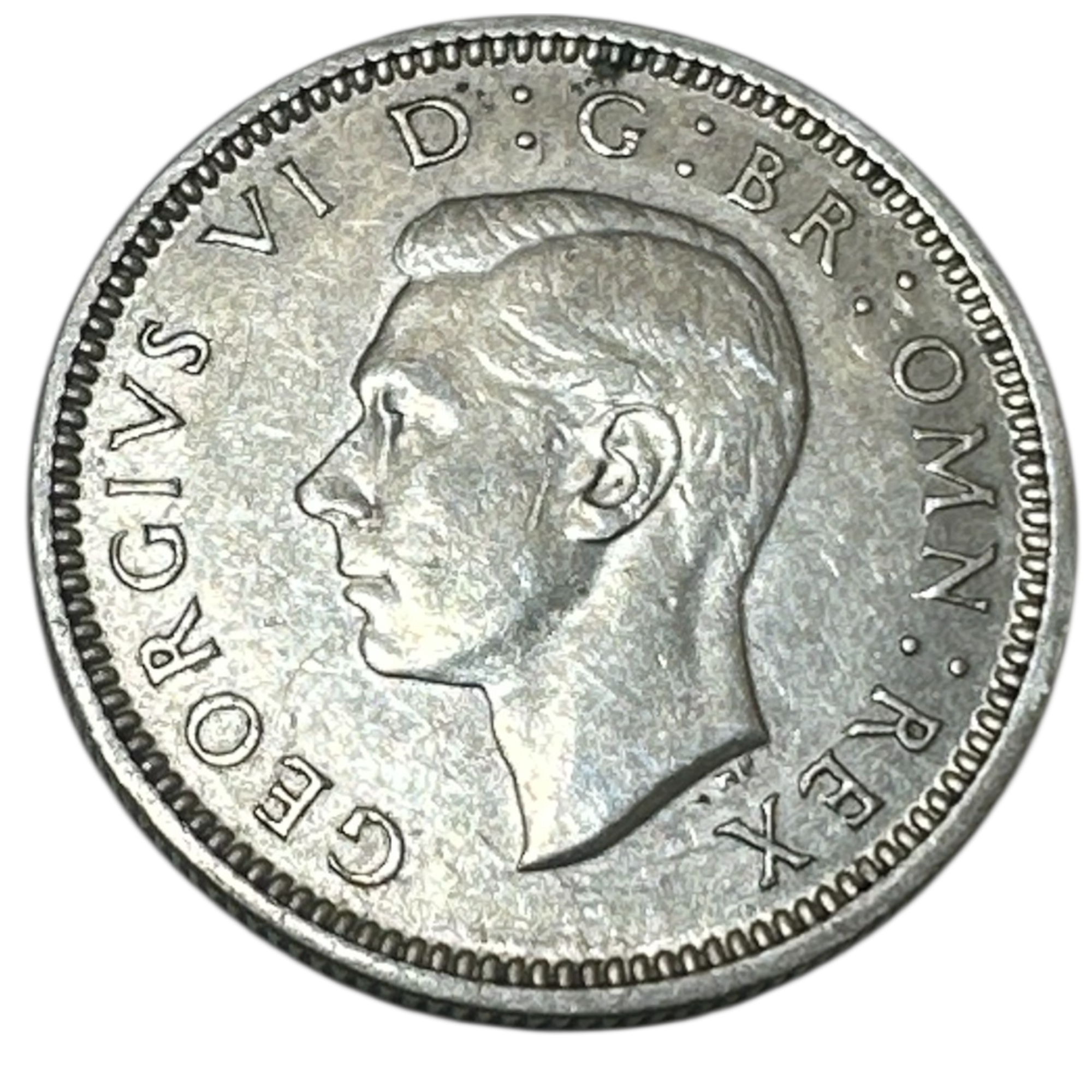 1938 King George VI Silver Sixpence Coin (6d) Crowned GRI Cypher Reverse London Mint